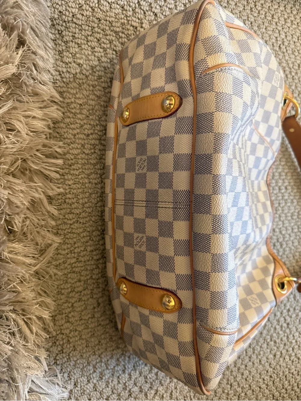 Louis Vuitton White Damier Azur Canvas Shoulder Bag